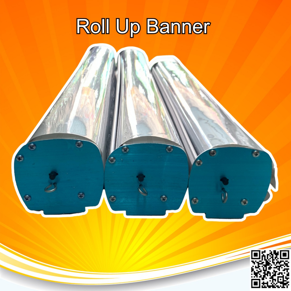 Rangka Bahan Roll Up Banner Almunium   80 x 200 cm Standing Display