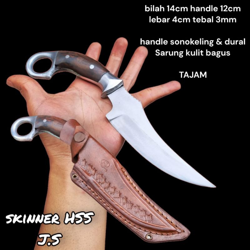 PISAU SESET SKINNER KULIT SAPI SUPER TAJAM