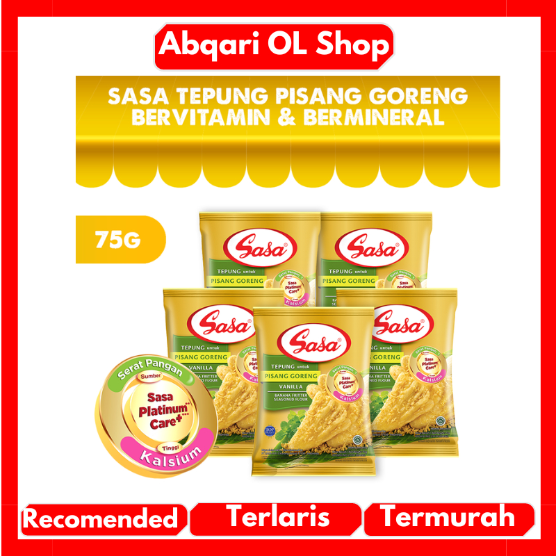 

Sasa Tepung Pisang Goreng Bervitamin & Bermineral 75gr Dapat 10 Pcs