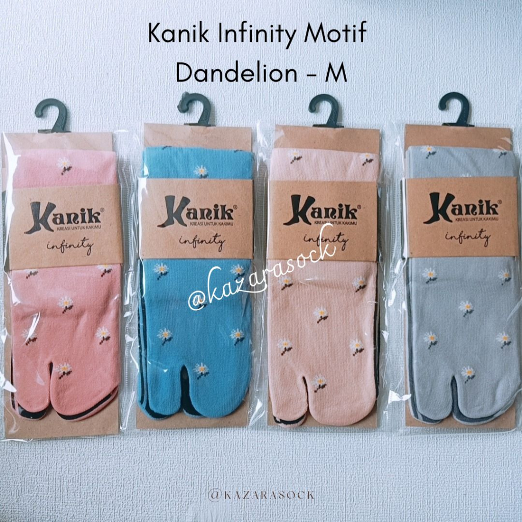 Kazarasock - Kaos Kaki Jempol Motif Baru - Kanik Infinity Motif Dandelion