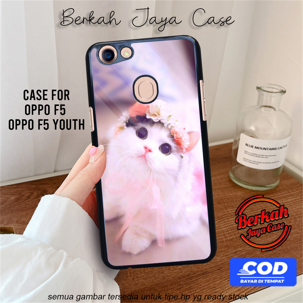 Berkah Case Oppo F5 Oppo F5 Youth Pelindung Hp Motif CATCUTE Case Lucu Casing Hp Keren Case Hardcase