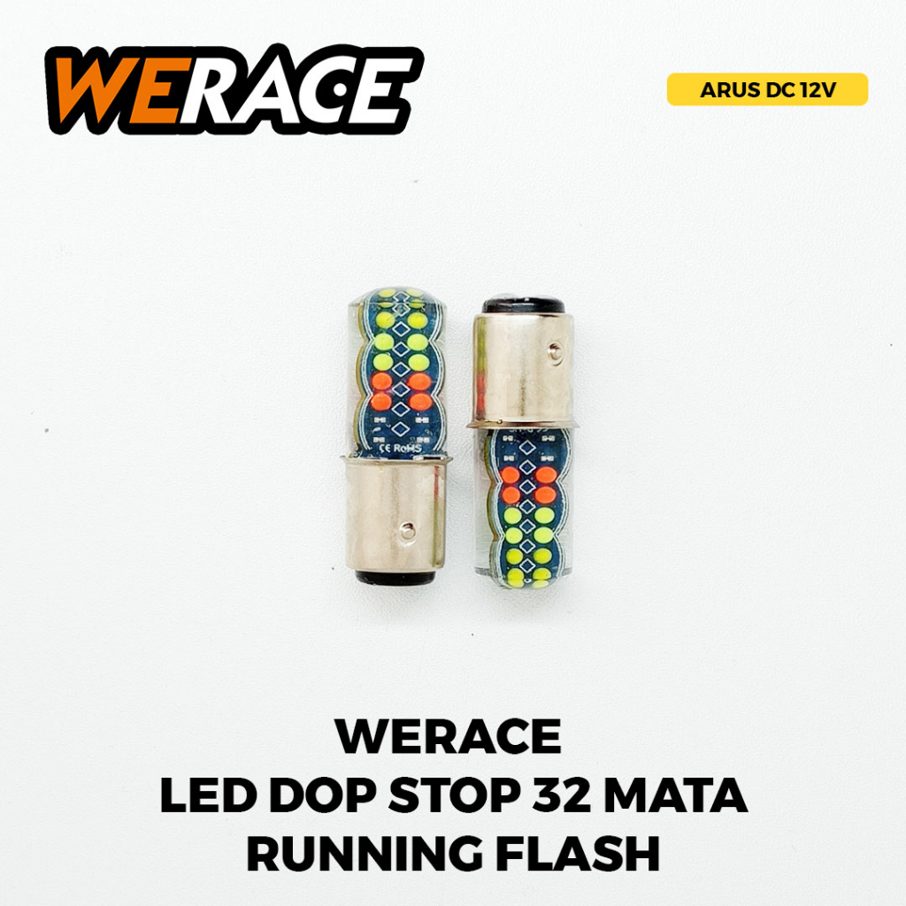 [WERACE]LED DOP STOP 32 MATA RGB RUNNING FLASH