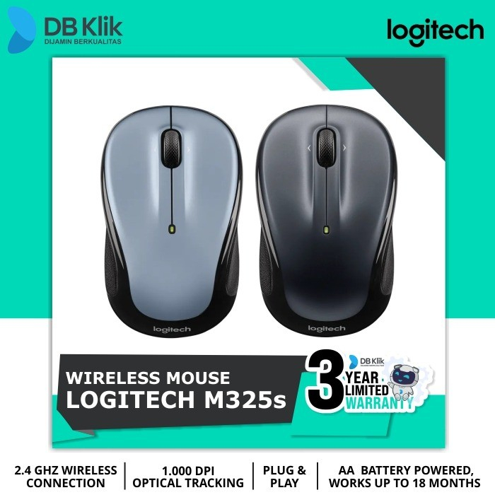 Mouse Logitech M325s Wireless 2.4GHz 1000DPI - M325 s