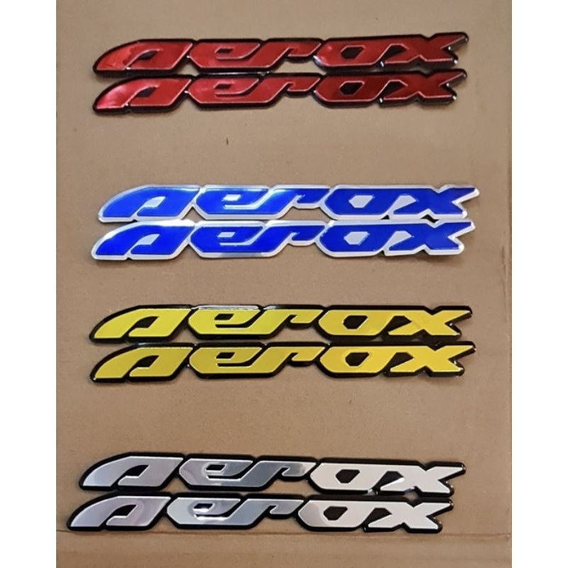 Sticker emblem Aerox timbul mirror 3D isi 2pcs