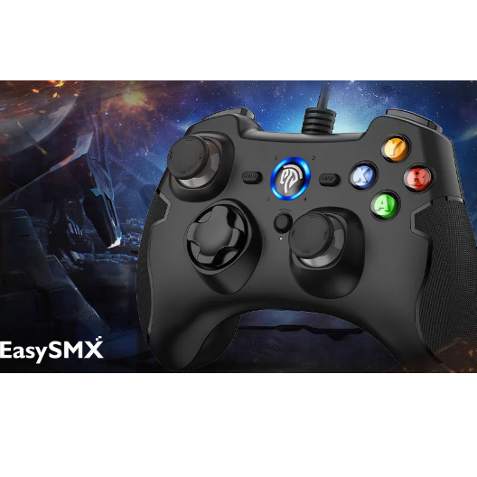 EasySMX Black Gamepad Wired Gaming Controller Dualshock for Android PC PS3 - ESM-9100