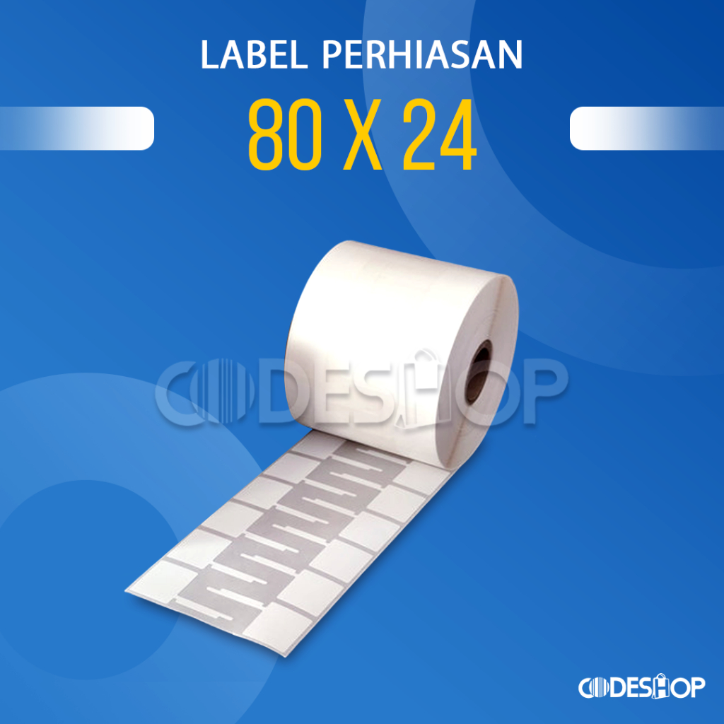 Label Barcode Jewellery YUPO 80 x 24 mm Stiker Perhiasan isi 1.500pcs