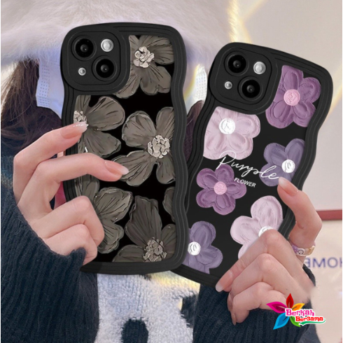 SS833 SOFTCASE SILIKON CASE CASING PURPLE FLOWER OIL PAINTING FOR SAMSUNG A14 A20 A30 A24 A21S A20S A22 A32 A33 A34 5G A50 A50S A30S A51 A52 A53 A54 A73 5G A05 A15 A05S BB8559