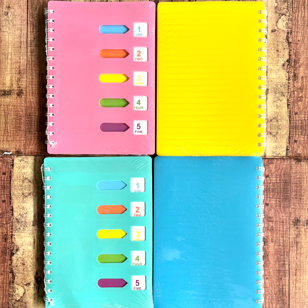 Notebook Spiral A5 Cover PVC 5 Index - Notepad - Buku Catatan - Agenda Spiral
