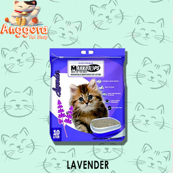 Pasir kucing gumpal wangi MARKOTOPS 10L ( GRAB GOSEND )