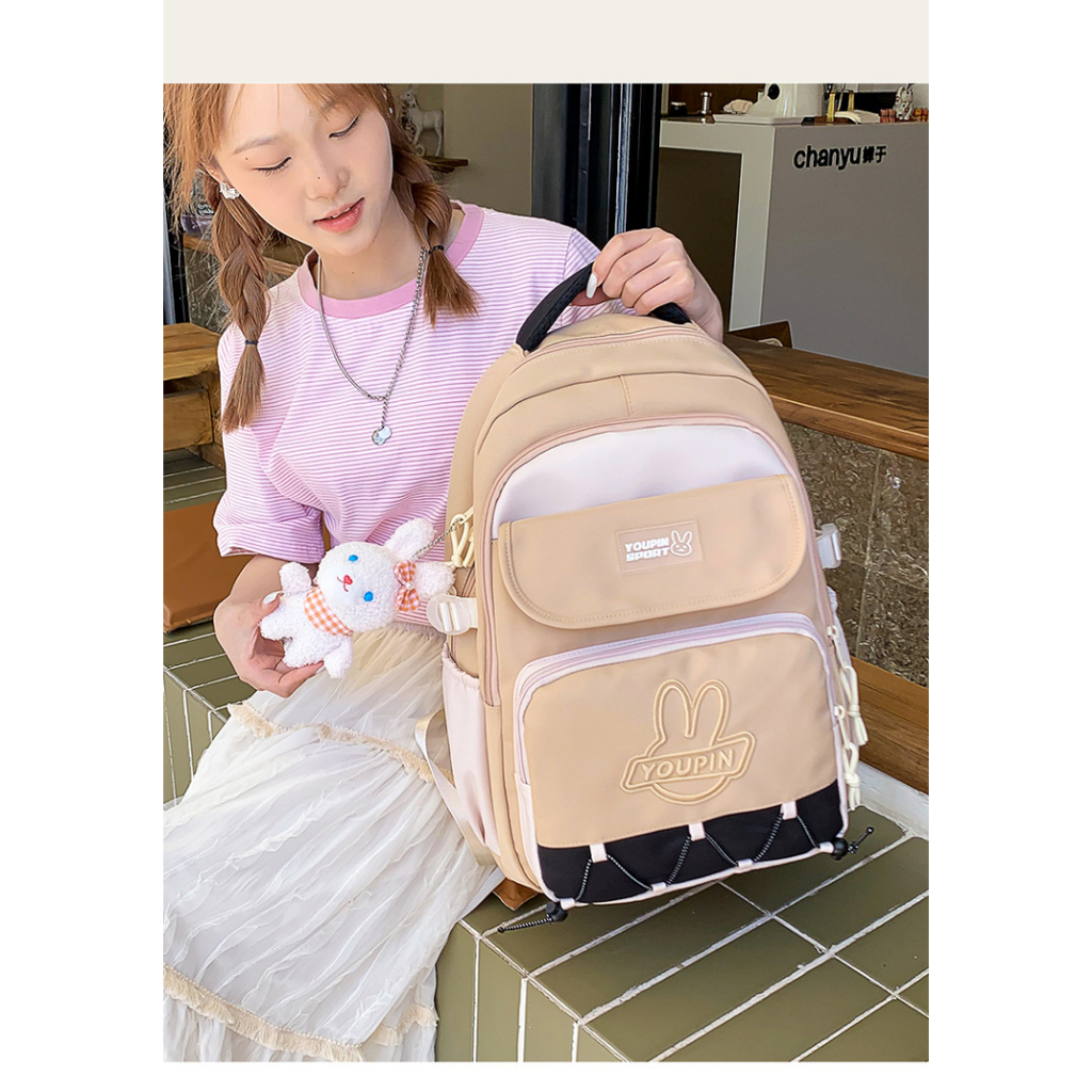 [MONA] Tas Ransel Anak Sekolah SMP SMA Model Simple dan Keren Kualitas Import Premium -M0195