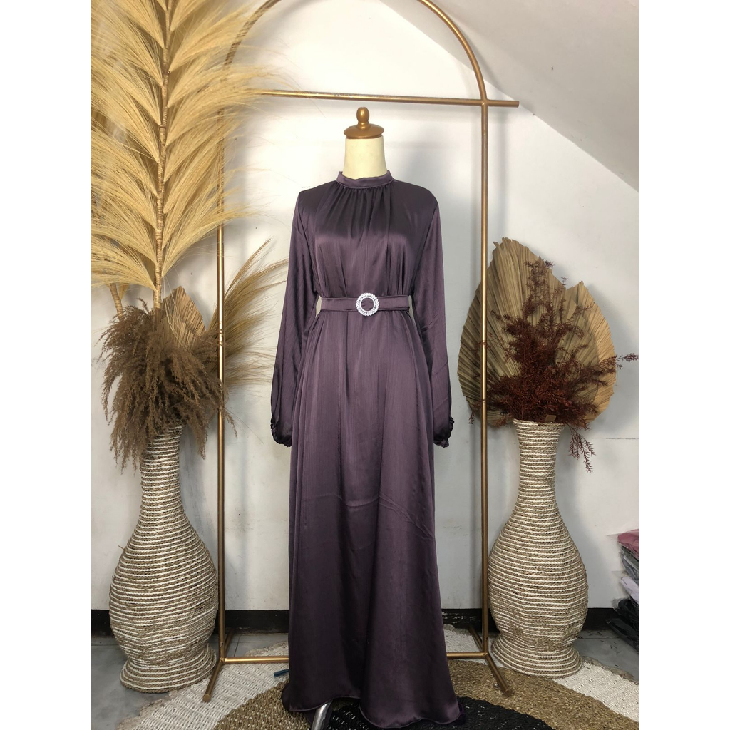 ALIQA DRES BAHAN CREDENZA SILK PREMIUM SIMMERY DRES KEKINIAN DRES WANITA KONDANGAN TERBARU TERMURAH BYbilacollection