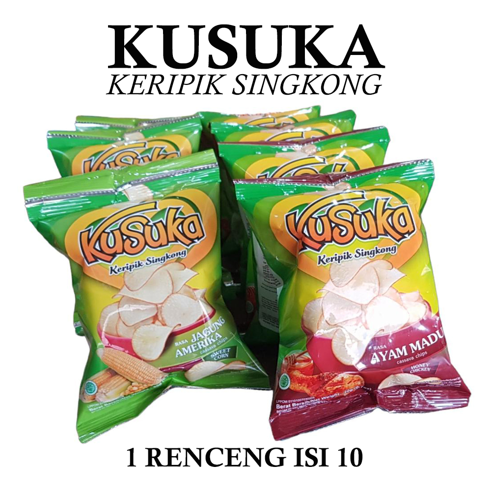 KUSUKA KERIPIK SINGKONG RENCENG ISI 10