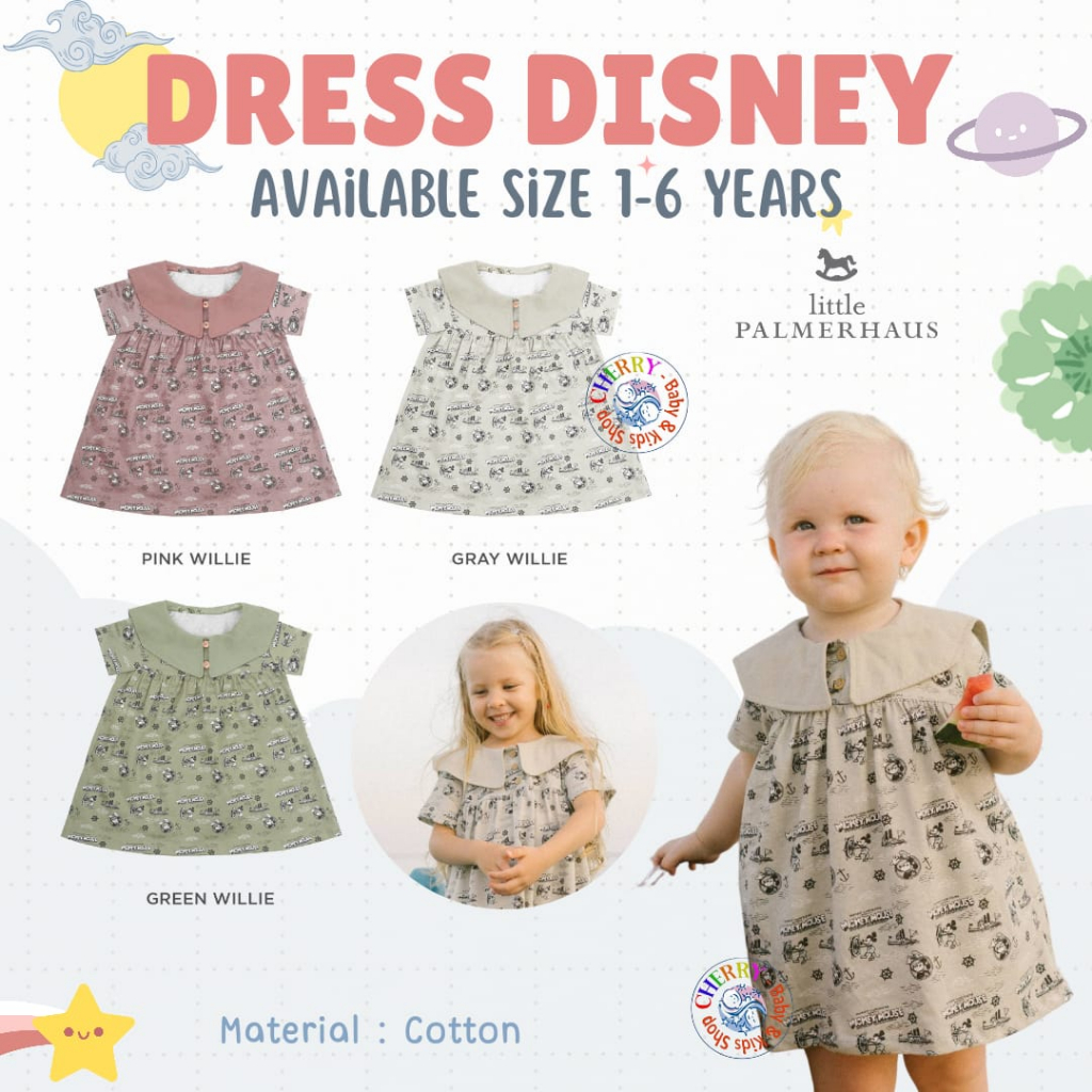 Little Palmerhaus Dress Disney 1-6 Tahun Dress Mickey 100 Sailor Anak Perempuan CBKS