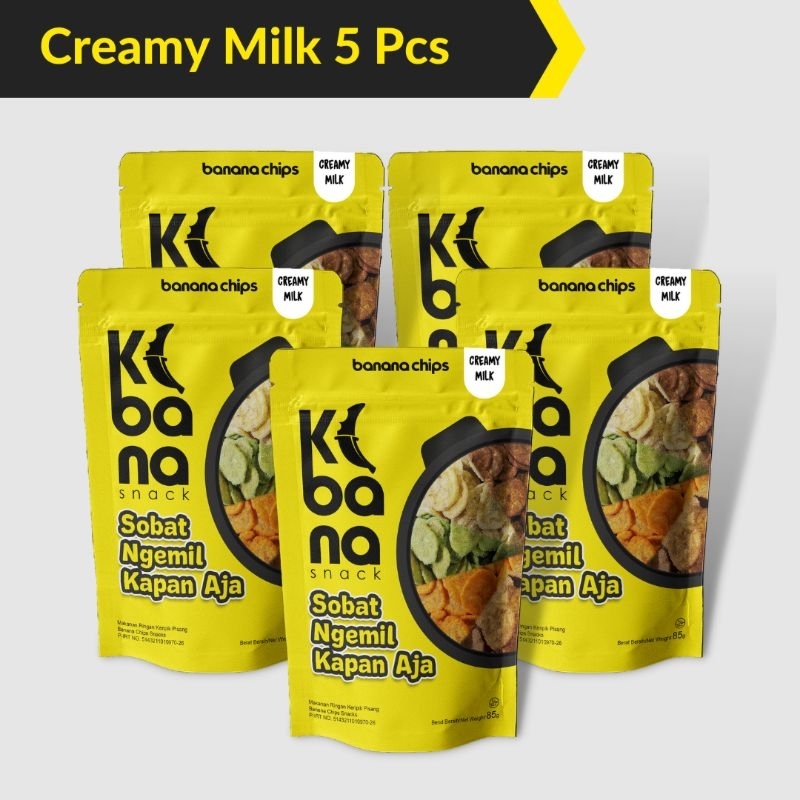 

KERIPIK PISANG KIBANA 5 PCS - BANANA CHIPS VARIAN RASA CREAMY MILK