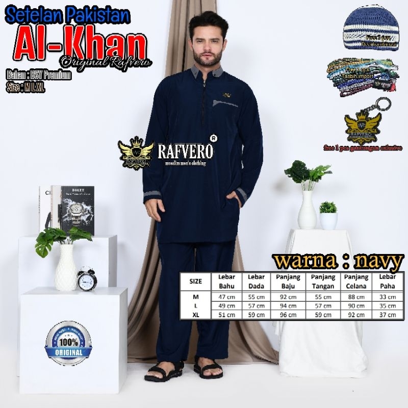 Setelan Baju Koko Pria Al Khan ORIGINAL RAFVERO - Baju Muslim Pria