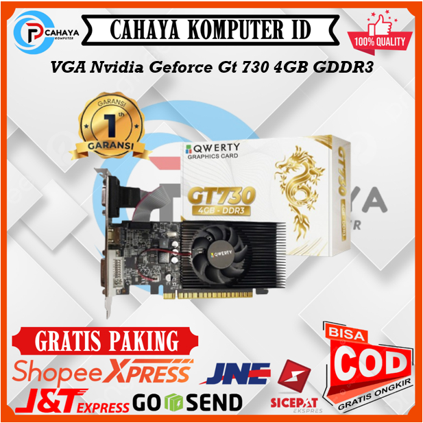 VGA  GT 730 4GB DDR3 QWERTY GARANSI 1 TAHUN