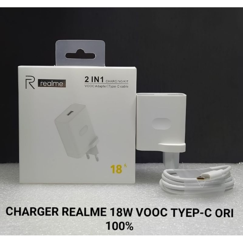 Charger Realme Usb type C 18W VOOC CAS REALME ADAPTAR 18w Original