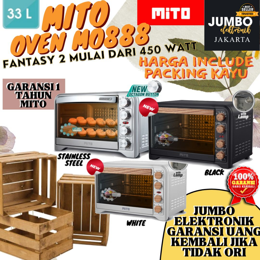 ( PACKING KAYU ) Oven Mito Fantasy 2 New Mito Fantasy2 MO888 Oven Mito Fantasy 2 Mo888 33 Liter Oven