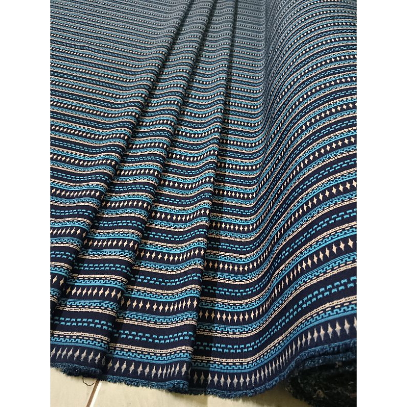 kain wolfeach - besway motif etnik  /kain bahan baju gamis  dress / celana kulot seragaman keluarga