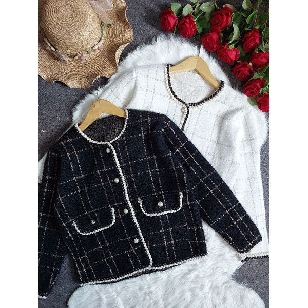 MONIC BLAZER TWEED KOREAN LOOK FULL FURING