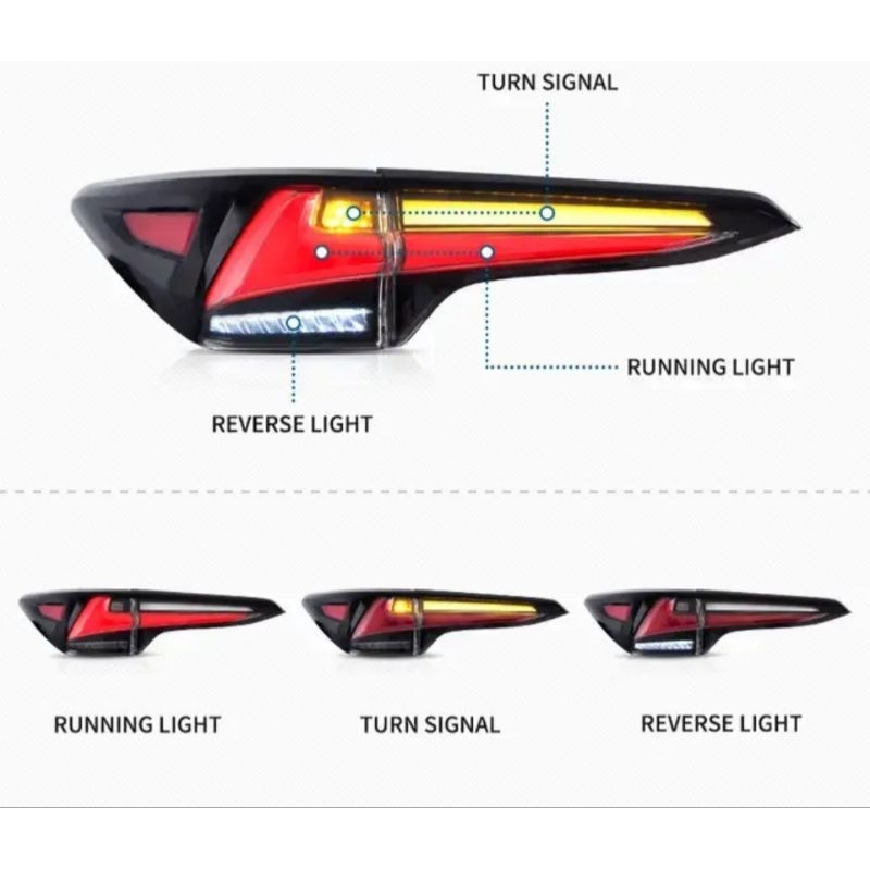 STOPLAMP FORTUNER 2016 - 2022 MODEL LEXUS