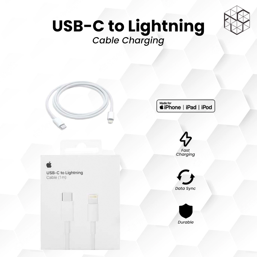 Cable Charger Fast Charging ( USB Type C to Lighting )