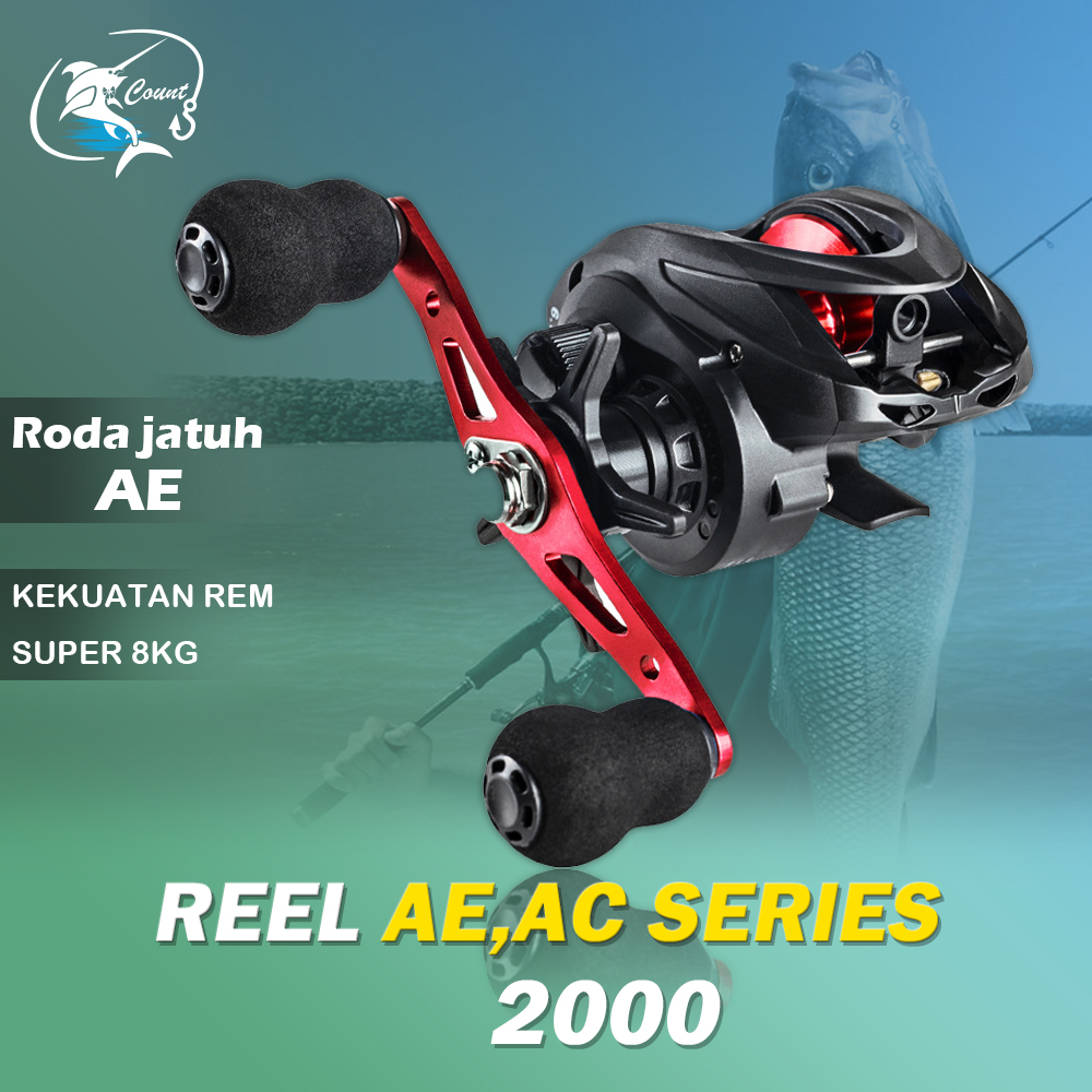 Reel Pancing BC Baitcasting Murah / Reel Baitcasting Pancing 7.2:1 / Reel Pancing Casting / Handle