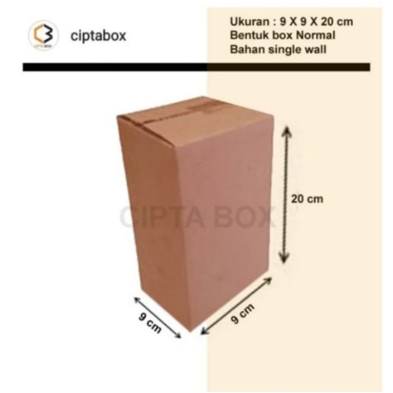 

kardus dus karton box ukuran 9x9x20cm