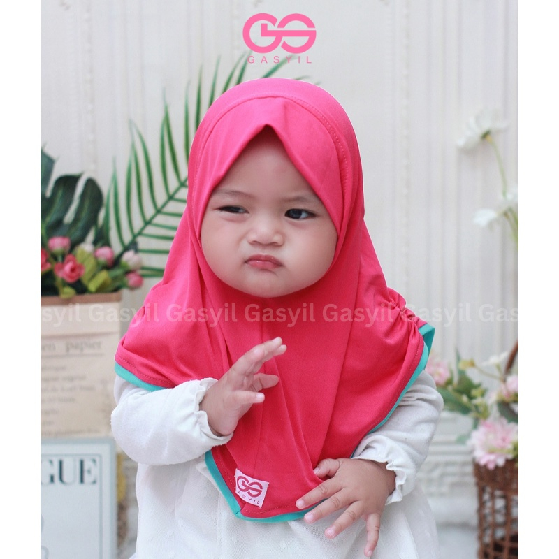 Yellow Hijab Anak Newborn / Jilbab Baby Viola / Kerudung Anak Lebaran / Jilbab Bayi Perempuan