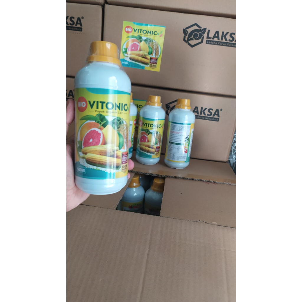 BIO VITONIC 500ML Pupuk Organik Cair untuk Tanaman Jagung Paling Ampuh, Pupuk Organik yang Bagus untuk Jagung, Pupuk Jagung Organik Terbaik Menguatkan Akar, Batang dan Daun Paling Manjur dan Tokcer Murah - Pupuk Alami untuk Jagung Mujarab