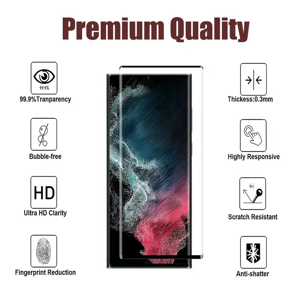 Tempered Glass Kaca Myroots Full HD Samsung S22 Ultra S22+ Plus S22 Screen Protector