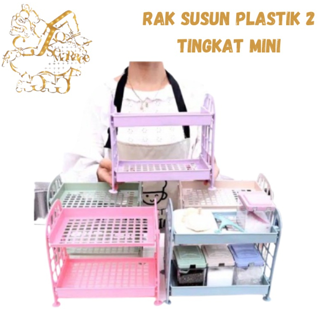 RAK SUSUN PLASTIK DAPUR 2 TINGKAT