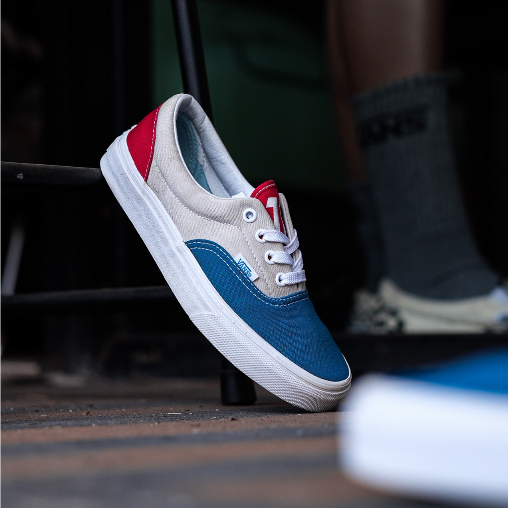 VANS ERA 1966 BLUE GREY RED ORIGINAL 100%