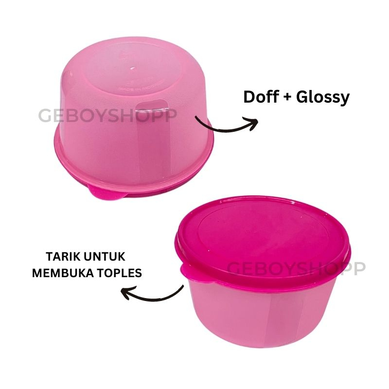 Toples Kue / Food Container / Toples Bulat Kedap Udara Zellie 500ml Foodgrade PP5