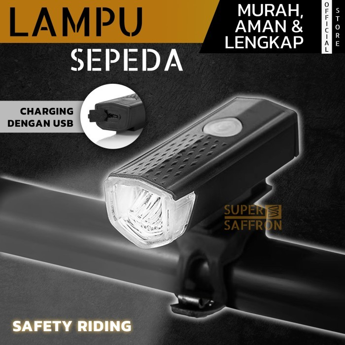 lampu depan sepeda bisa di charger LED