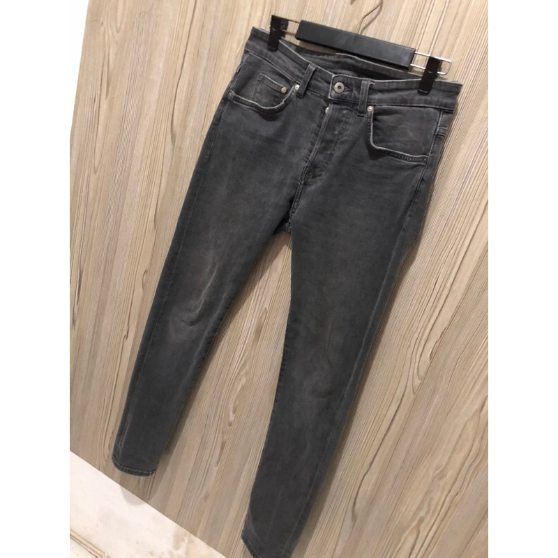 SOLD OUT❌ h&m hnm jeans pria skinny celana panjang denim abu gray natural