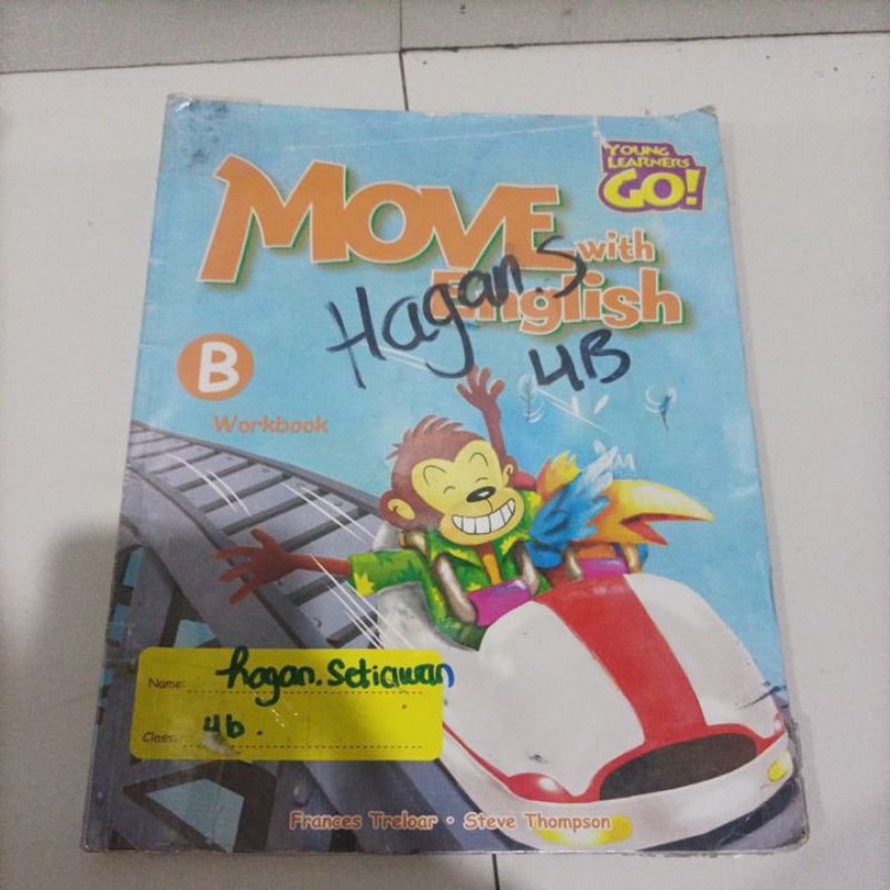 

buku bahasa Inggris kelas 4 SD move with English Young Learners Go workbook pupil's book b marshall cavendish education mc bekas