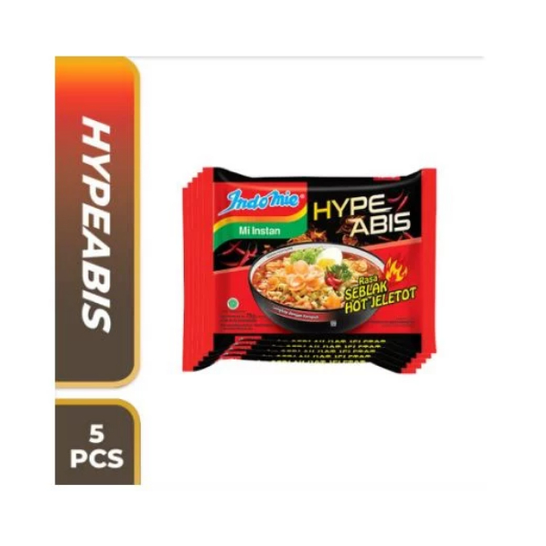 

Indomie HypeAbis Rasa Seblak Hot Jeletot - 5 Pcs