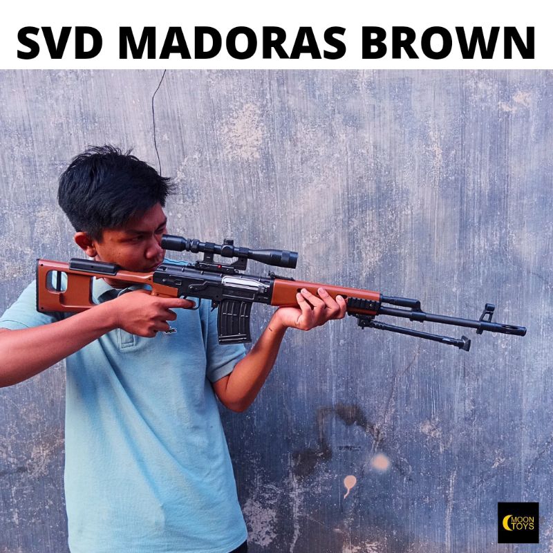 (MADORAS BROWN) Mainan Kokang SNI DCOBRA M890 SVD UPGRADE PEMBERAT