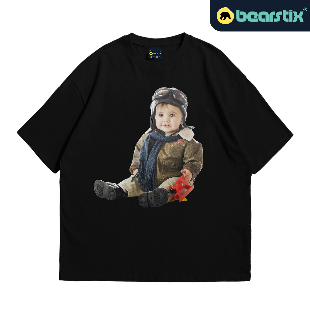 SHINZO - Kaos Oversize Baby Face - Tshirt Little Pilot - Baju Streetwear