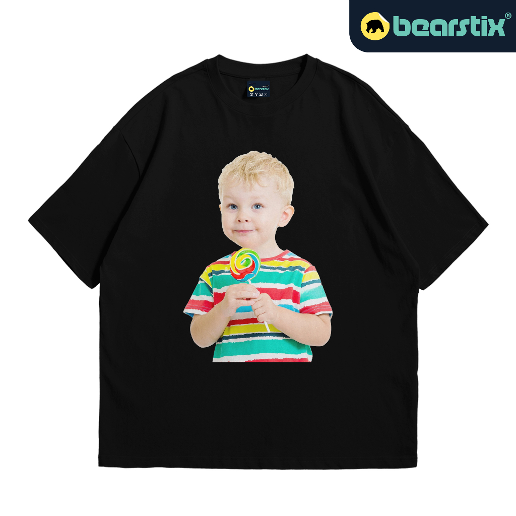SHINZO - Kaos Oversize Baby Face - Tshirt Black Lolipop - Baju Streetwear