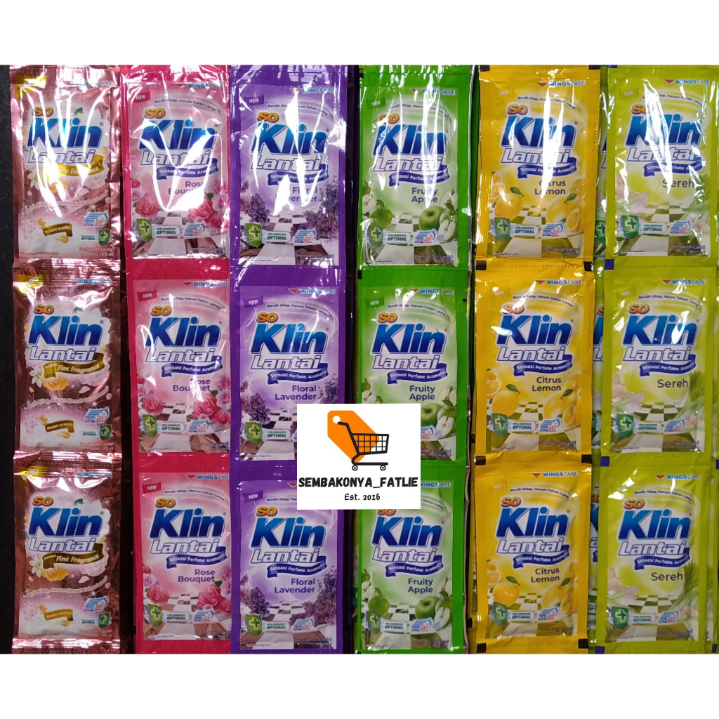 SOKLIN PEMBERSIH LANTAI SACHET / 1 RENCENG ISI 12 PCS