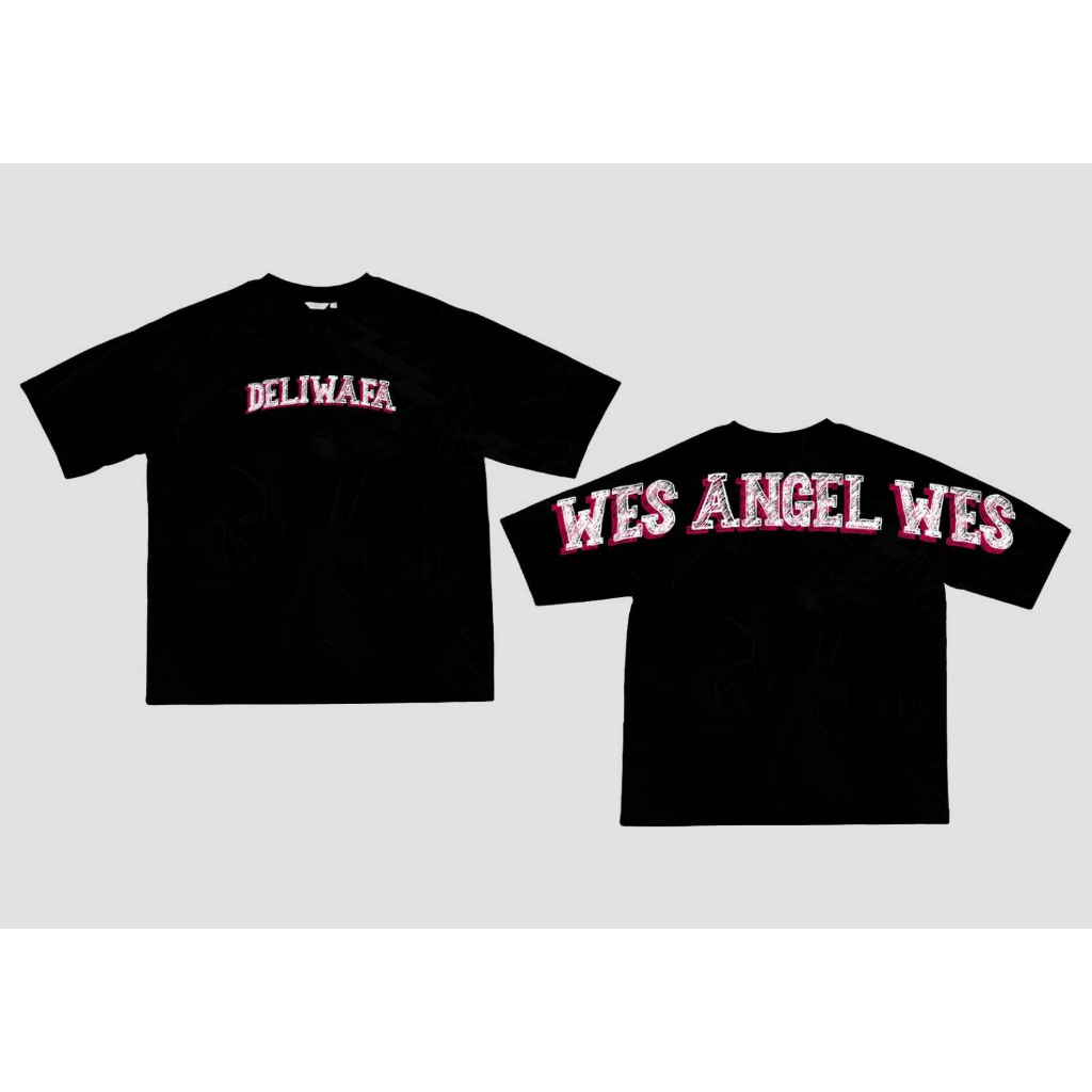 Deliwafa  - [Deliwafa] Oversize Unisex T-Shirt Wes Angel Wes