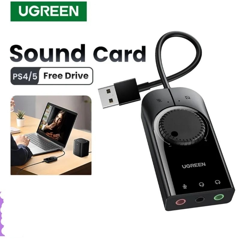 Ugreen Usb External Soundcard Stereo Sound Audio Adapter 3.5mm - 40964