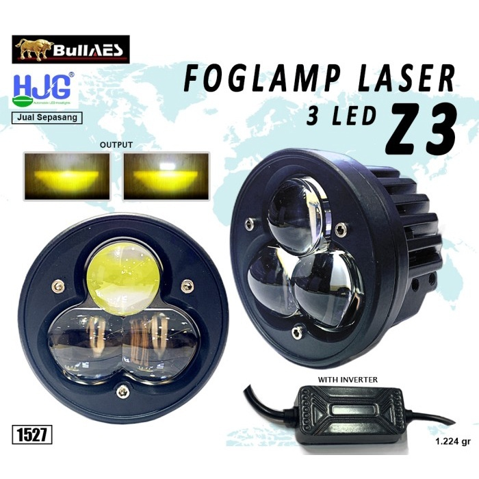 Lampu Tembak Mobil / Motor Super Terang Laser Foglamp Z3 30 Watt HJG
