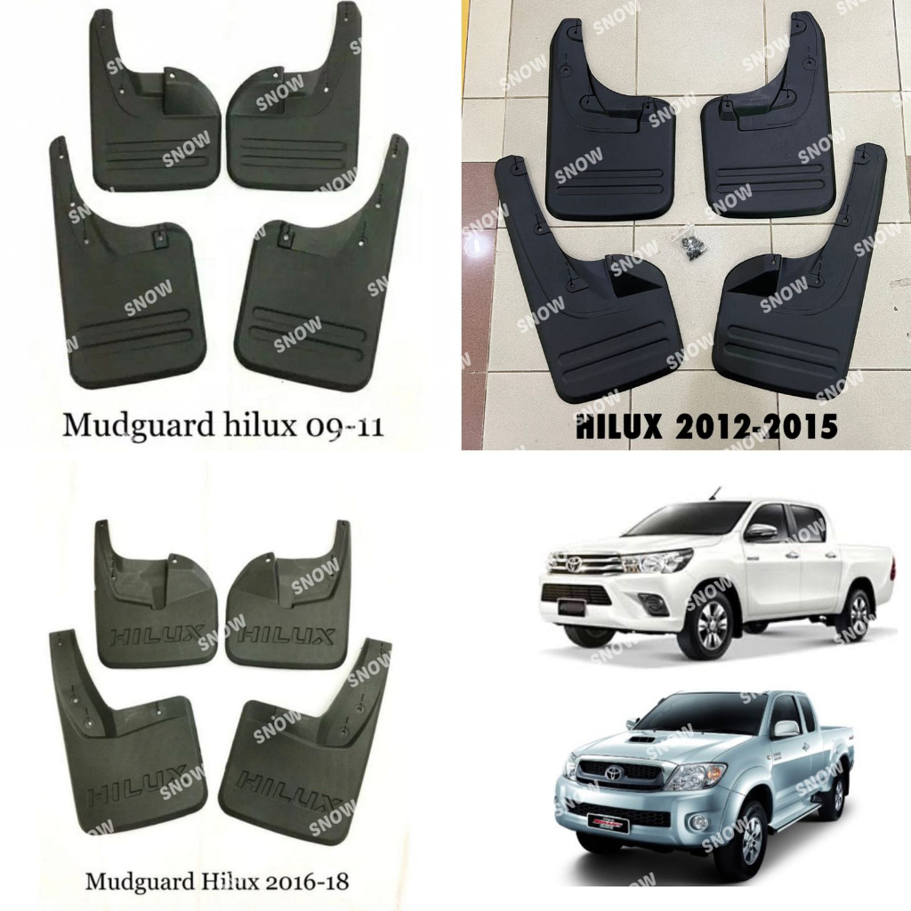 Mud Guard Hilux 2009 2011 2012 2015 2016 2017 2018 2019 Karpet Lumpur Hitam