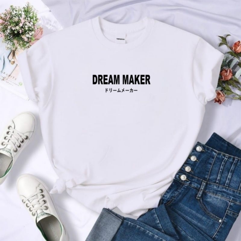 Kaos wanita atasan wanita distro lengan pendek kaos oblong cewek baju perempuan dream