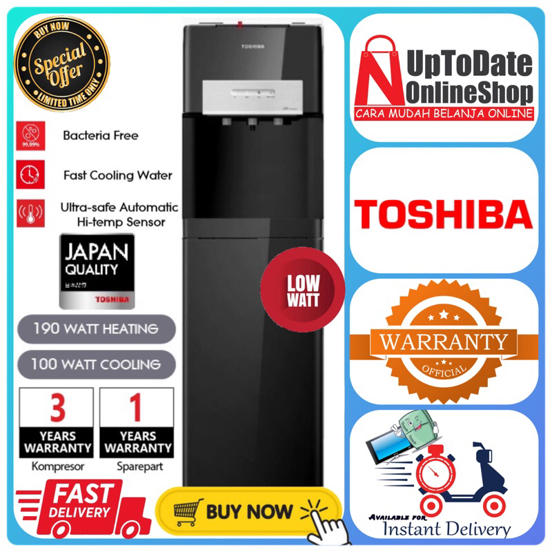 DISPENSER GALON BAWAH TOSHIBA RWF-W2035UVBID W2035UVBID UV TECHNOLOGY VIRUS KILLER