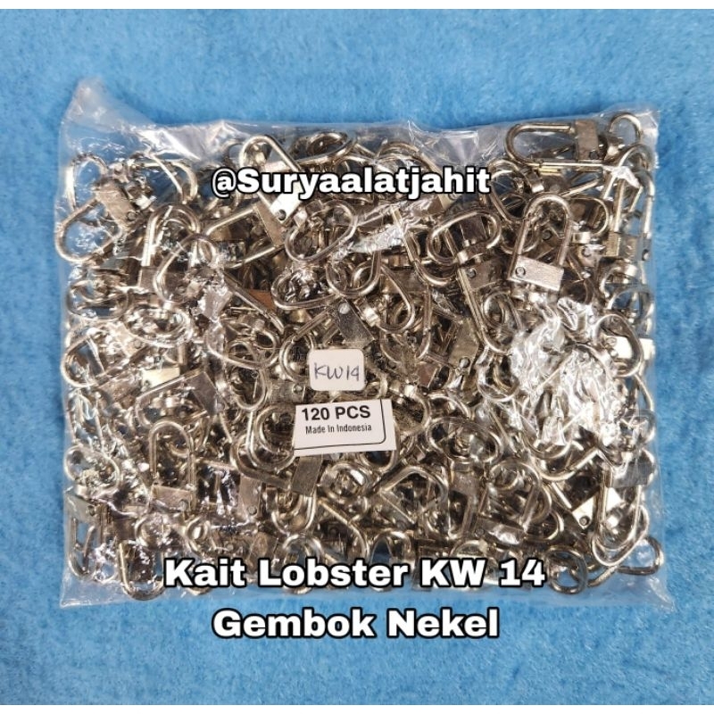 Kait Lobster KW 14 Gembok Nekel +/-120pcs =rp.57.500/1bks