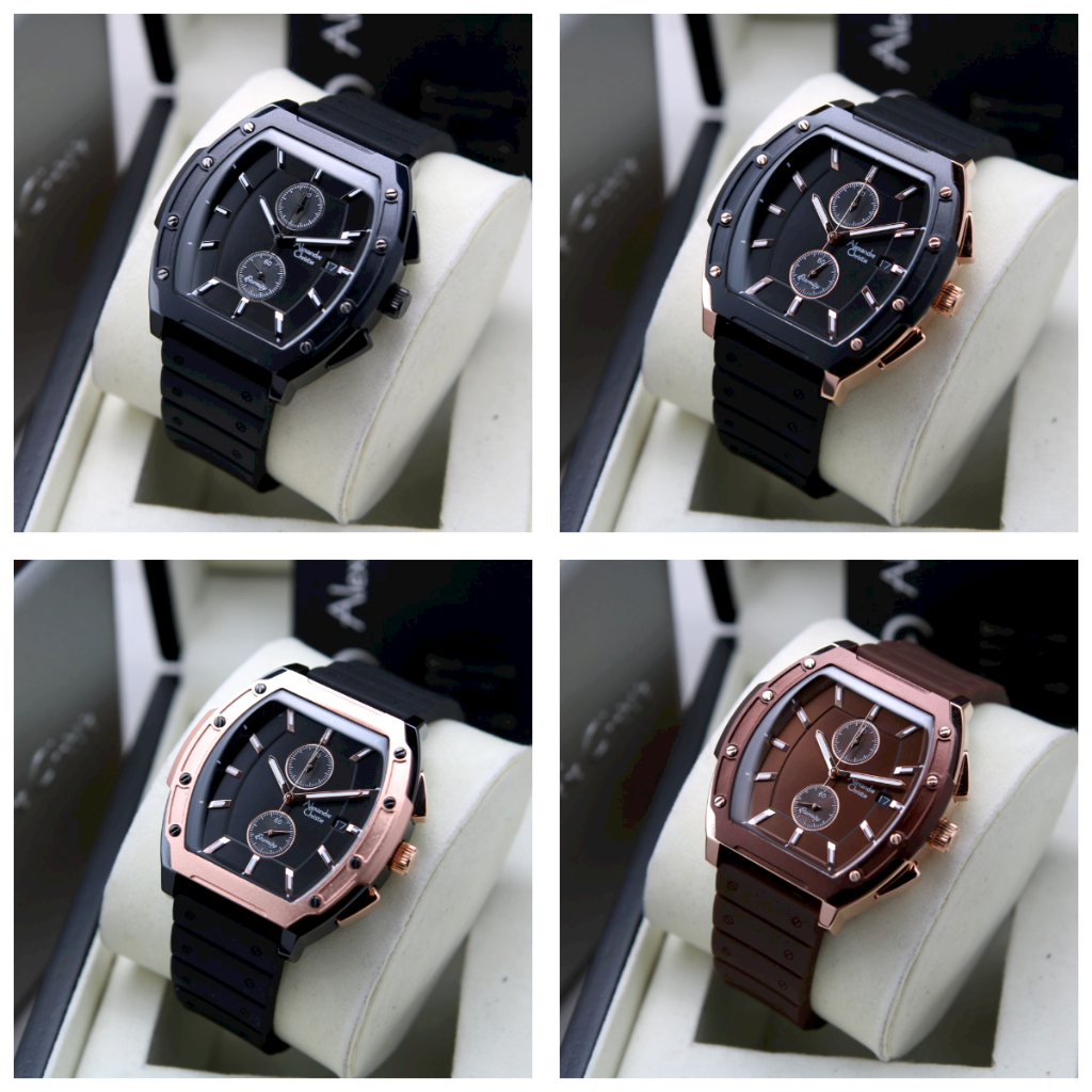 Jam Tangan Pria AC Alexandre Christie 6628 Original - Tali Karet
